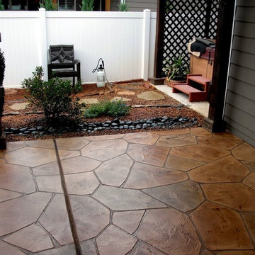 Hand-Cut Flagstone Patio Overlay