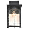 CHLOE Lighting Kenneth Transitional 1-Light Textured Black Outdoor Wall Sconce