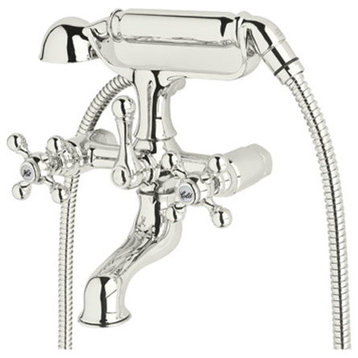Rohl Exposed Tub Filler less Unions in Polished Nickel