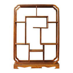 Chinese Rosewood Rectangular Table Top Curio Display Stand cs2627 - Home Decor