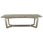 Riverside Furniture - Riverside Furniture Waverly Coffee Table - Waverly takes it's cue from nature with its rustic live-edge wood table and bench tops. Accented with pewter toned metal bases and accents, this collection makes a stunning statement and conversation starter in your home.