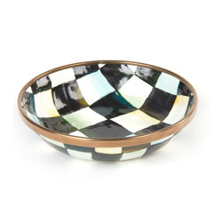 Courtly Check Enamel Small Dish | MacKenzie-Childs - Serving Utensils