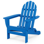 POLYWOOD - Polywood Classic Folding Adirondack Chair, Pacific Blue - Summertime and relaxation take on a whole new meaning when you kick back in the comfortably contoured seat of the POLYWOOD Classic Folding Adirondack. This sturdy chair is constructed of solid POLYWOOD lumber that's durable enough to withstand nature's elements. Plus, it comes with the added convenience of folding flat for easy storage and transportation. While this chair is available in a variety of attractive, fade-resistant colors that give the appearance of painted wood, it requires none of the maintenance real wood does. There's no painting, staining or waterproofing involved, nor will this chair splinter, crack, chip, peel or rot. It's also resistant to stains, corrosive substances, salt spray and other environmental stresses. Here's something else you'll like about this easy, worry-free chairit's made right here in the USA and backed by a 20-year warranty.