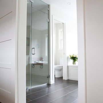 New, contemporary master bath in Lafayette, CA