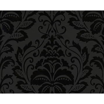 Non-Woven Wallpaper - DW228255426 Black and White Wallpaper, Roll