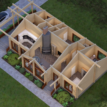 Glulam log cabins-Glulam log houses