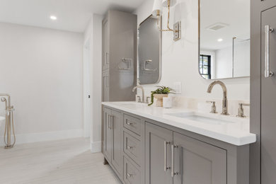 Inspiration for a transitional bathroom remodel in Boston