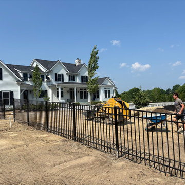 Gates Mills - Pool Fence - Ornamental Aluminum - Black 4' tall Chain Link