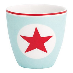 GreenGate Mini Latte Cup Star Pale - Blue - Cappuccino & Espresso Cups