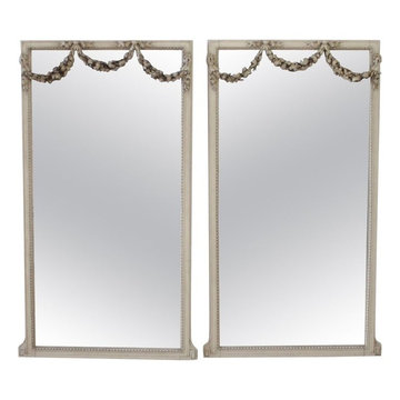 20th Century Painted and Carved French Style Mirrors