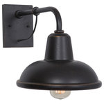Yosemite Home Decor - 1-Light Wall Sconce Brawley Collection, Oil Rubbed Bronze - -Hardwire: Yes