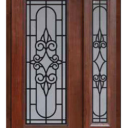 Prehung Front Sidelite Door 80 Fiberglass Salento Full Lite - Front Doors