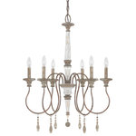 Austin Allen & Co - Austin Allen & Co Zoe - Six Light Chandelier, French Antique Finish - Dining Room/Living Room/Bedroom/Foyer/Entryway/Kitchen/Home Office Mounting Direction: Ceiling  Canopy Included: Yes  Canopy Diameter: 5 x 1Zoe Six Light Chandelier French Antique *UL Approved: YES *Energy Star Qualified: n/a  *ADA Certified: n/a  *Number of Lights: Lamp: 6-*Wattage:60w E12 Candelabra Base bulb(s) *Bulb Included:No *Bulb Type:E12 Candelabra Base *Finish Type:French Antique