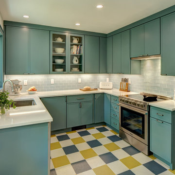 Bright & Fun Small Kitchen