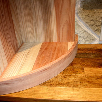 A Quarter Round Custom Wine Rack in Texas