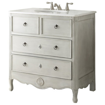 34" Daleville Shabby Chic Bathroom Vanity