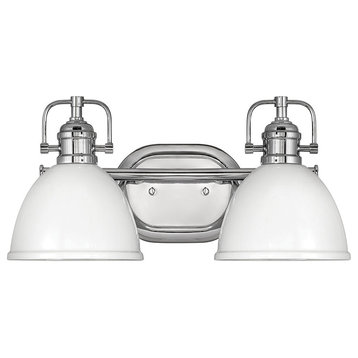 Hinkley Rowan Small Two Light Vanity, Chrome