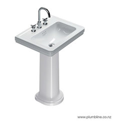 Canova Royal 90 Basin & Pedestal By Plumbline - Bathroom Basins