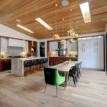 Glam Mid-Century Kitchen