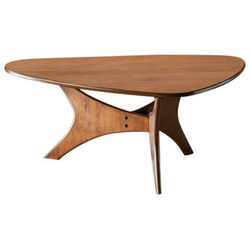 INK+IVY Blaze Mid-Century Triangle Wood Coffee Table, Brown