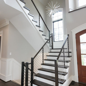 Project #72 | Modern Staircase with Horizontal Steel Rod Railing