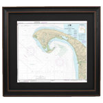 Framed Nautical Maps - Poster Size Framed Nautical Chart, Provincetown Harbor - This poster size Framed Nautical Map covers the shoreline of Provincetown, Massachusetts. The Framed Nautical Chart is the official NOAA Nautical Chart detailing the waterways of Provincetown Harbor.