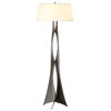 Hubbardton Forge 233070-1101 Moreau Floor Lamp in Natural Iron