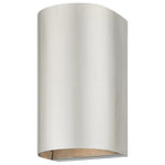 Livex Lighting - Bond 1 Light Brushed Nickel Outdoor/Indoor ADA Small Sconce - The bond outdoor wall sconce is made from hand crafted stainless steel with a brushed nickel finish and features a half cylinder shaped frame. This dark sky rated light can be used for outdoor or indoor purposes and can fit any decor style.