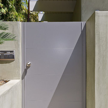 Contemporary Steel Gates and Garage Door