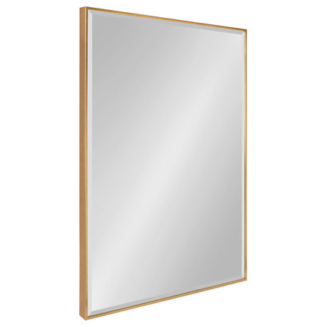 Rhodes Framed Wall Mirror, Gold, 24.75x36.75