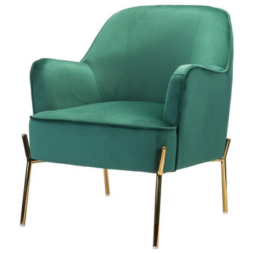 Nora Fabric Accent Chair, Green