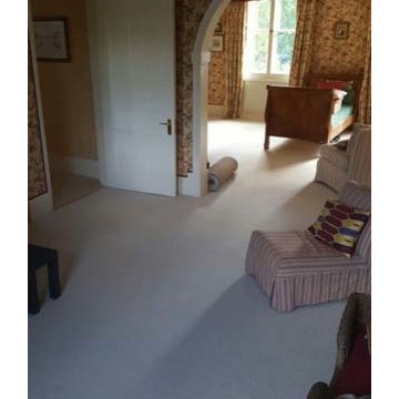 Beige Stair Runner Installation in Private Residence in South London