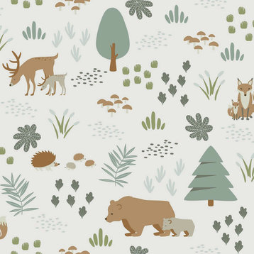 Finola Moss Bears Wallpaper, Swatch