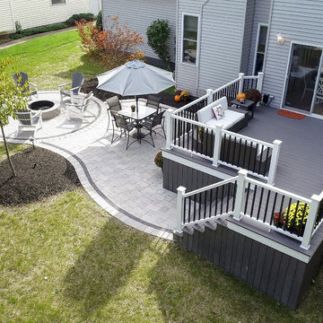AZEK Deck, Unilock Patio and Firepit