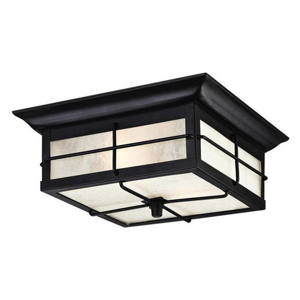 Westinghouse Orwell Two Light Outdoor Flush Fixture, Textured Black