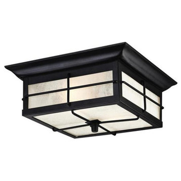 Westinghouse  Orwell Two Light Outdoor Flush Fixture, Textured Black