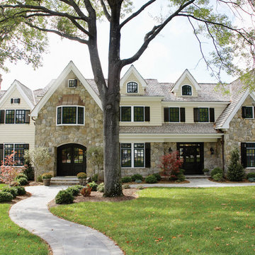 New home exterior with Essence wood windows and doors by Milgard
