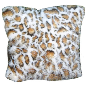 Faux Love Thy Prey Pillow, Leopard Fur, 14"x20"