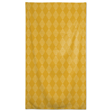 Yellow Line Diamonds 58 x 102 Outdoor Tablecloth
