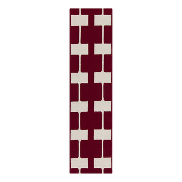 Printemps Modern Burgundy and Ivory Runner by Surya -$238.71