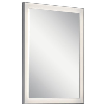Ryame 31.5" Rectangular Matte Silver Mirror LED