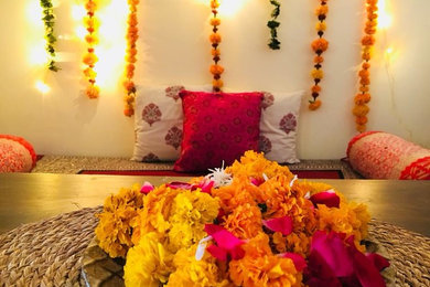 Example of a zen living room design in Delhi