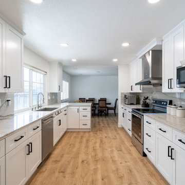 Bright Modern Kitchen with Sleek Modern Kitchen Cabinets Design