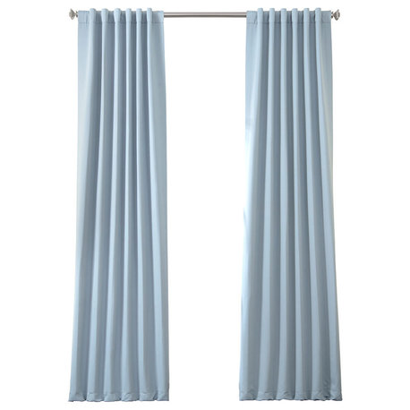 Frosted Blue Room Darkening Curtain, Set of 2, 50"x108"