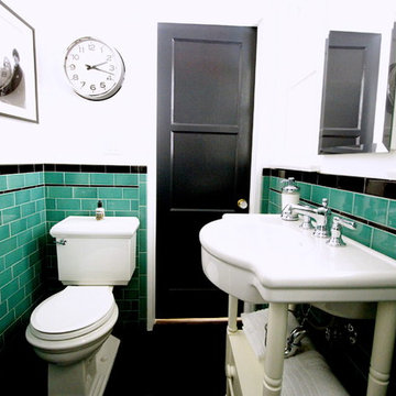 Pasadena Green Guest Bathroom