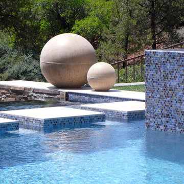 Sedona Vanishing Edge Glass Tile Pool Spa