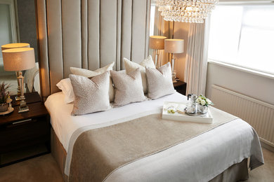 Inspiration for a contemporary bedroom in Hertfordshire.