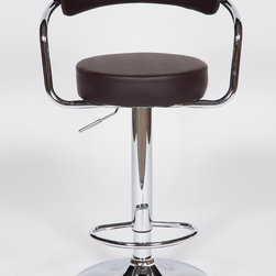 4 Modern Adjustable Counter Swivel Pub Style Bar Stools / Barstools Brown - Bar Stools And Counter Stools