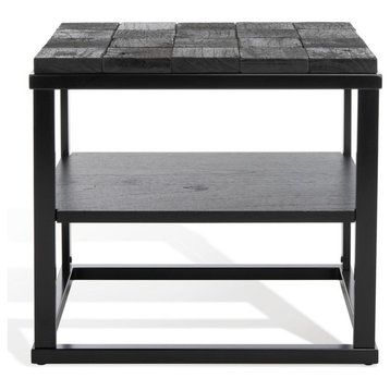 Safavieh Couture Brodie Charred Side Table Black