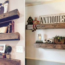 Floating Wood shelves